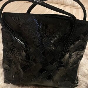 Burberry patent leather tote
